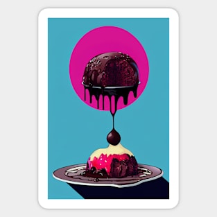 Melting chocolate lava cake Sticker